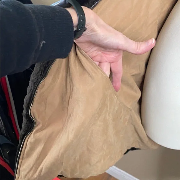 Jones New York heavy reversible faux fur outdoor long hooded coat 3X ❤️🏂❄️ - Picture 4 of 12